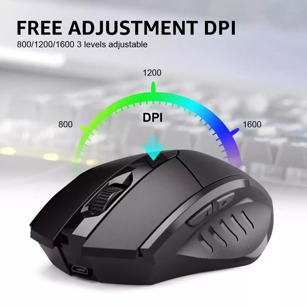 INPHIC-PM6 Mouse Recarregável Sem Fio, Compatível com Bluetooth, Office Mute, Suporte PC, Laptop, Tablet, Smartphone, Universal, 2.4G