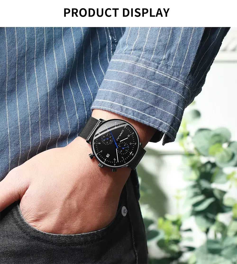 Crrju relógio masculino topo de luxo marca aço inoxidável relógio de pulso militar à prova dwaterproof água data quartzo relógios relogio masculino