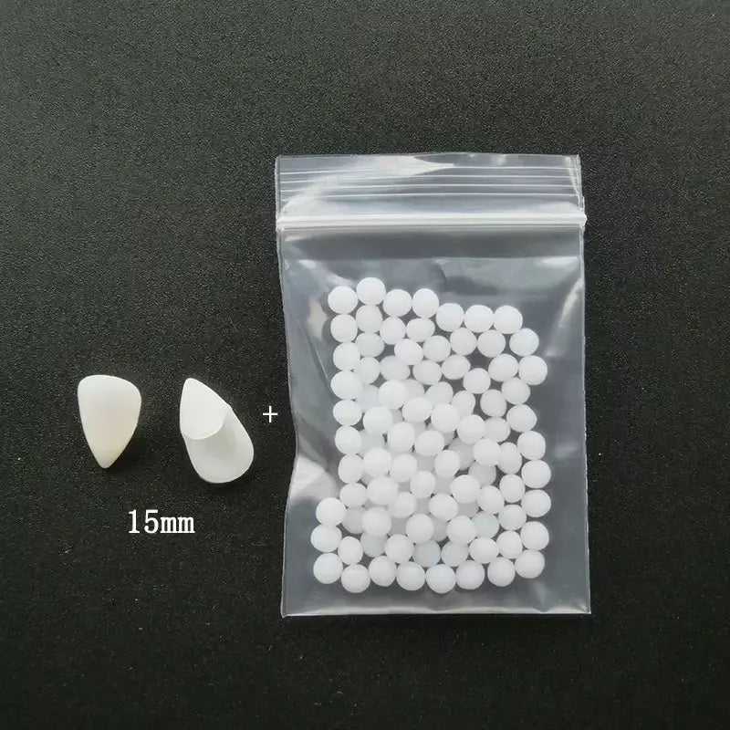 1 par de dentes de vampiro para halloween, presas para dentaduras, adereços para festa, fantasia diy, adereços para cosplay, dentes falsos, presas de resina com cola sólida