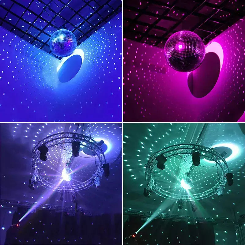 Bola de espelho de discoteca para festa, bola brilhante, luz de palco, bola de vidro rotativa, retrô, reflexiva, ktv, dj, luzes, decoração de natal para casa 2024