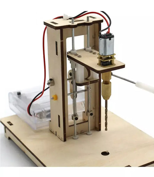 Mini broca de mesa estudantes ciência e tecnologia pequena produção invenção diy placa madeira perfuração modelo ferramentas
