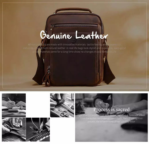 HumerPAUL-Bolsa de ombro de couro genuíno para homens, sacos transversais vintage, de grande capacidade, sacola masculina do mensageiro, bolsa de viagem