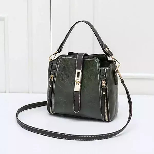 PU Balde De Couro Bolsas De Ombro Para As Mulheres, Cor Sólida, Crossbody, Bolsa Pequena, Zíper, Bolsa Do Telefone, Bolsa Do Mensageiro, Bolsa, Nova Chegada