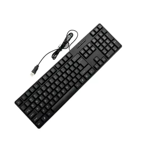 Teclado com fio USB com 104 teclas, teclado de jogo, computador, espanhol, francês, russo, árabe, letra