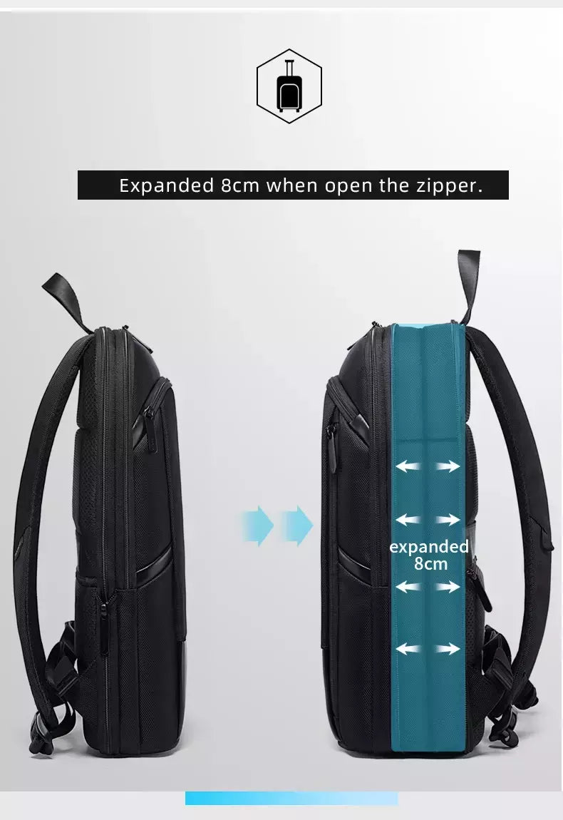 BANGE-Mochila Laptop impermeável para homens, bolsas de ombro leves escaláveis para homens, negócios e viagens, moda clássica, viagens e motociclista, 15,6";;VERDADEIRO;;"Blue,43 x 31 x 7 cm