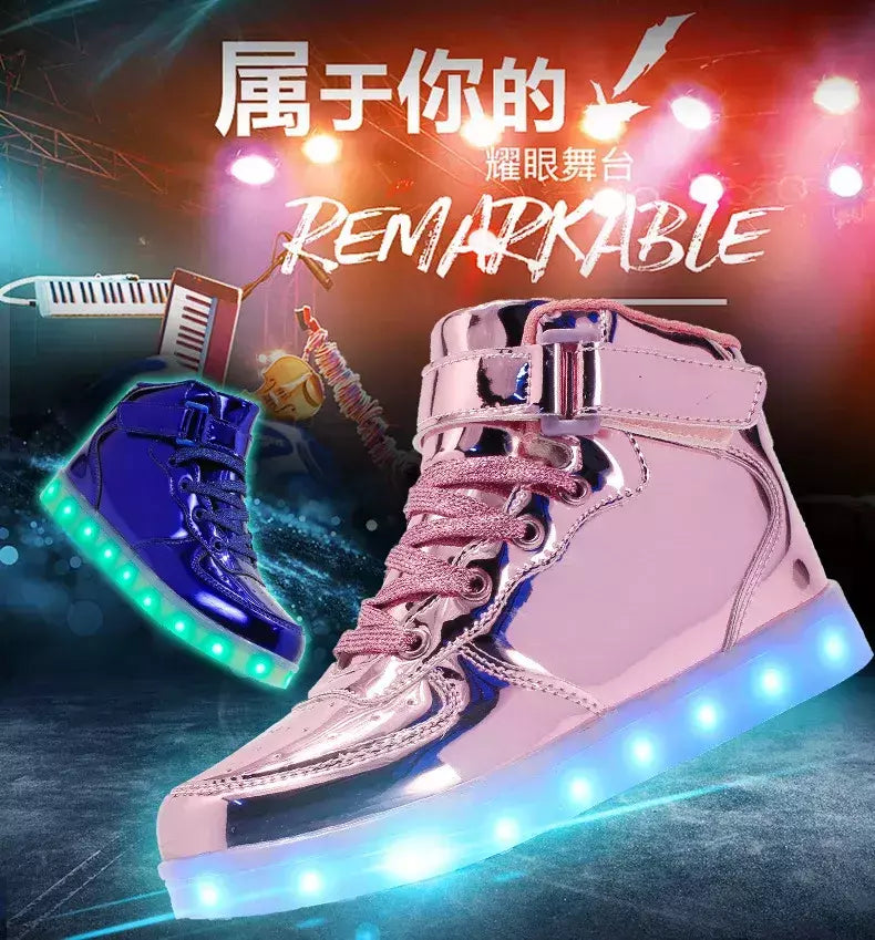 Tamanho 25-46 led sapatos com luzes brilhantes led chinelos para crianças & adulto feminino tenis para crianças meninos meninas sapatilhas luminosas