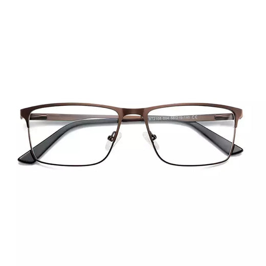 ZENOTTIC 2024 Liga dos homens Titanium Ótico Eyeglass Frame Moda Homens Quadrados Óculos Ultra Light Metal Clássico Sobre o balcão Óculos BT2108
