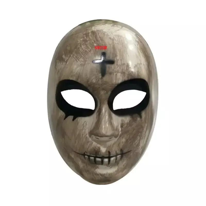 Máscara de Halloween da Purga Cruz, Assustador Cosplay Party Prop Coleção, Rosto Inteiro Resina, Máscara Assustadora do Filme de Horror, Novo, Quente