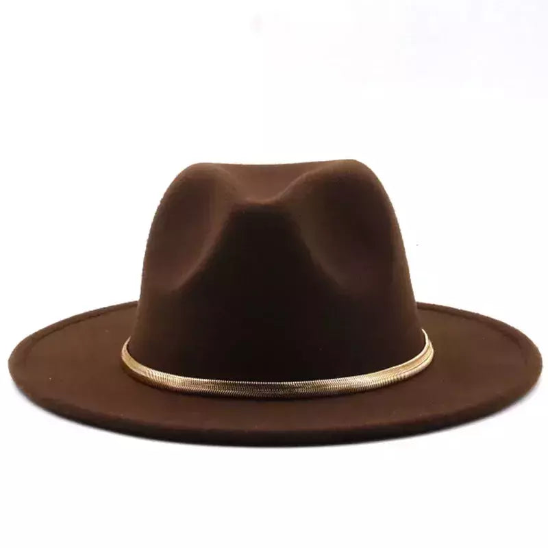Chapéu alto Derby Igreja simples aba larga para homens e mulheres, Panamá Solid Felt Fedoras, Fedoras preto e verde, Boné de lã artificial Jazz Blend