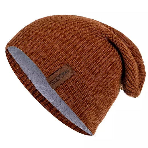 Chapéu clássico de inverno tricotado URGENTMAN Label Casual boné para mulheres homens manter quente adicionar forro de pele chapéu de inverno fashion sólido gorro chapéu 16 cores boné de esqui