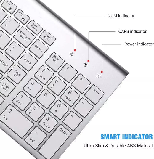 Hebraico baixo nível de ruído 101 teclas teclado sem fio 2.4g fino e compacto teclado sem fio para computador portátil windows pc desktop smart tv