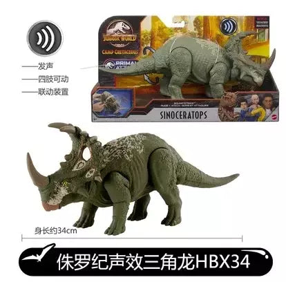 Original jurássico mundo dinossauros anime figura de ação indominus rex tyrannosaurus criança menino brinquedos para crianças presente aniversário mattel