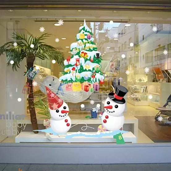 Decoração de Feliz Natal para casa, parede e janela adesivos ornamentos, guirlanda de ano novo, Noel Festoon, 2022, 2025