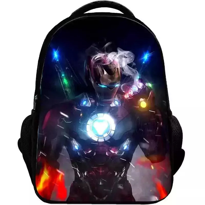 Bolsa Escolar Marvel Super Heroes para Crianças, Mochilas Homem de Ferro, Mochila 3D Anime, Bolsa de Viagem Infantil, Meninos, Escola Primária, Novo