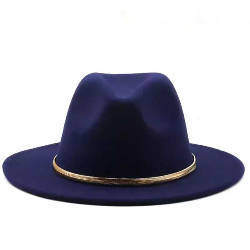 Chapéu alto Derby Igreja simples aba larga para homens e mulheres, Panamá Solid Felt Fedoras, Fedoras preto e verde, Boné de lã artificial Jazz Blend