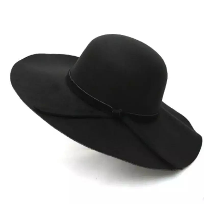 Chapéu de feltro hawkinis, chapéu feminino de aba larga para mulheres e homens, jazz, igreja, chefão, sombrero, chapéus de lã