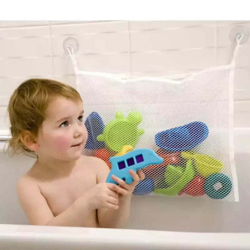 Qwz novo pato dos desenhos animados do bebê saco de malha do banheiro otário design para brinquedos de banho crianças formas animais pano areia brinquedos armazenamento net saco