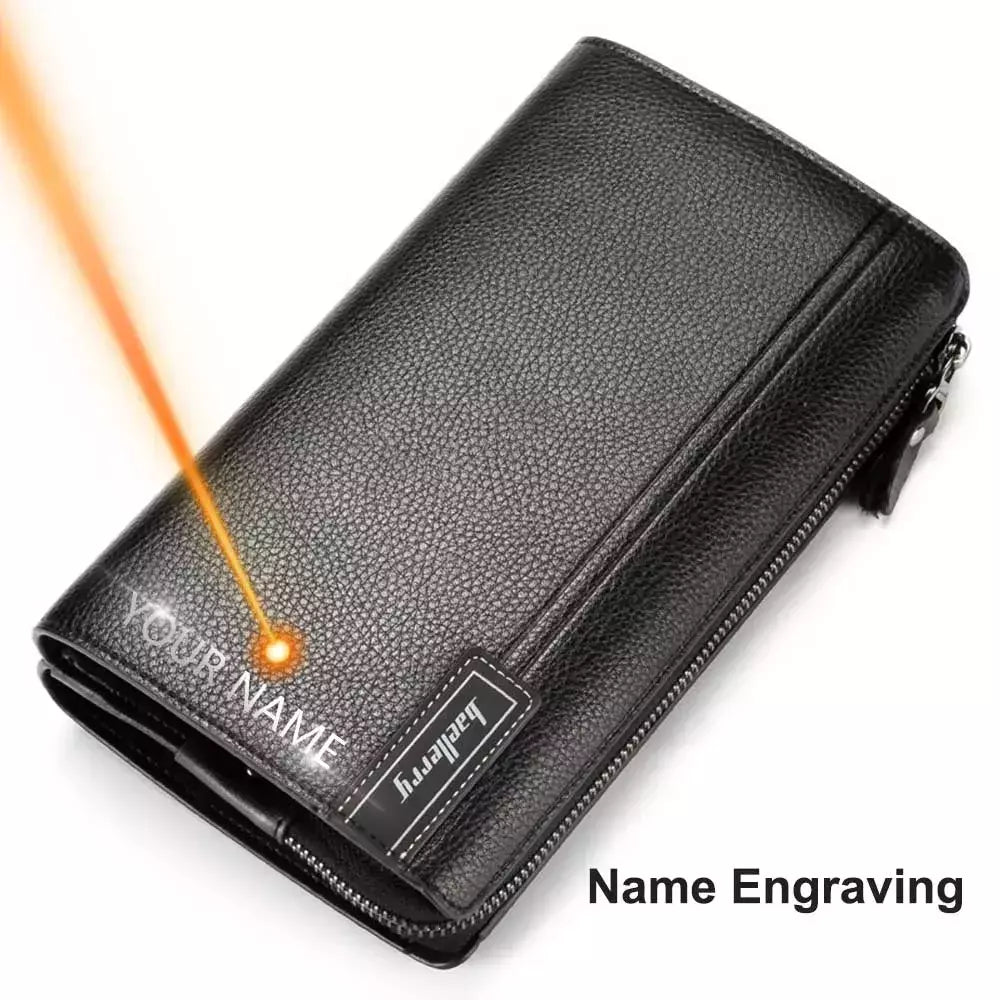 Baellery homens bolsa de embreagem grande capacidade carteiras de bolso do telefone celular passcard bolso de alta qualidade multifuncional carteira para homem