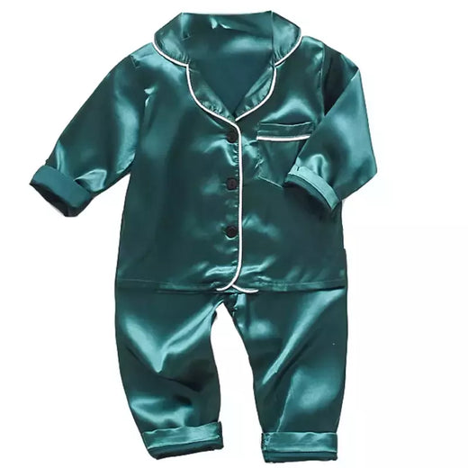 Pijama de manga comprida para meninos e meninas, roupa de casa confortável, calças de seda novas, primavera e outono, 0-4 anos