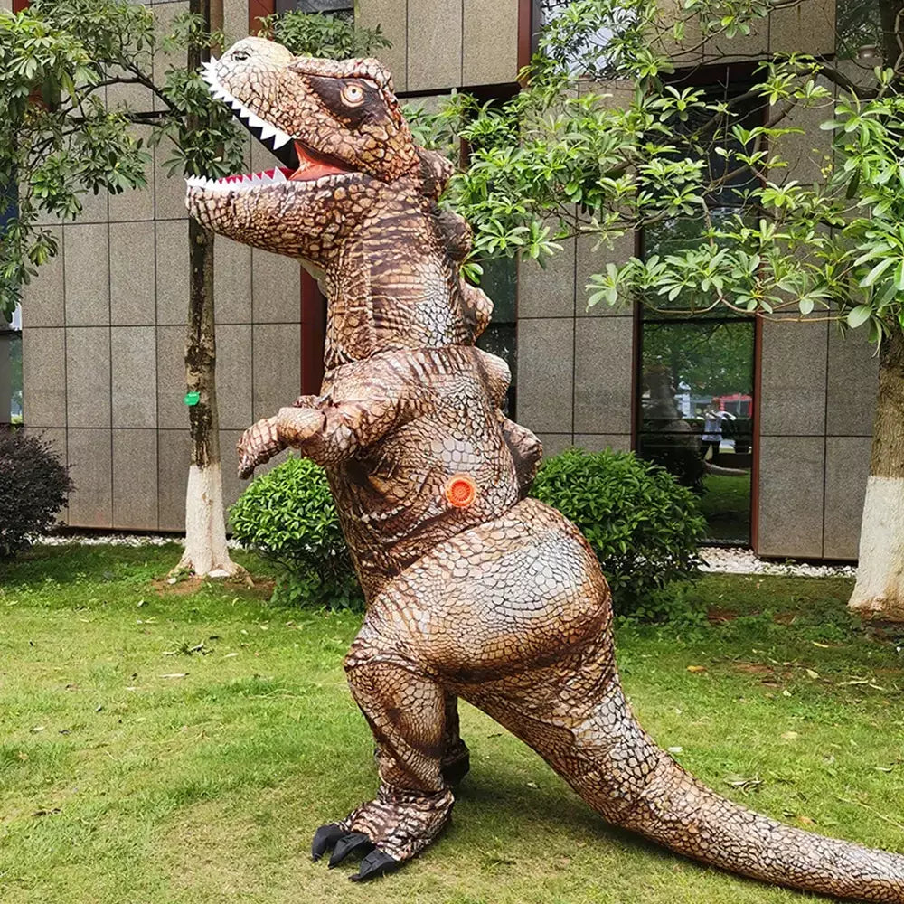 Adulto trajes de dinossauro inflável halloween anime festa cosplay disfraz purim mascote listrado role play roupas para homem mulher