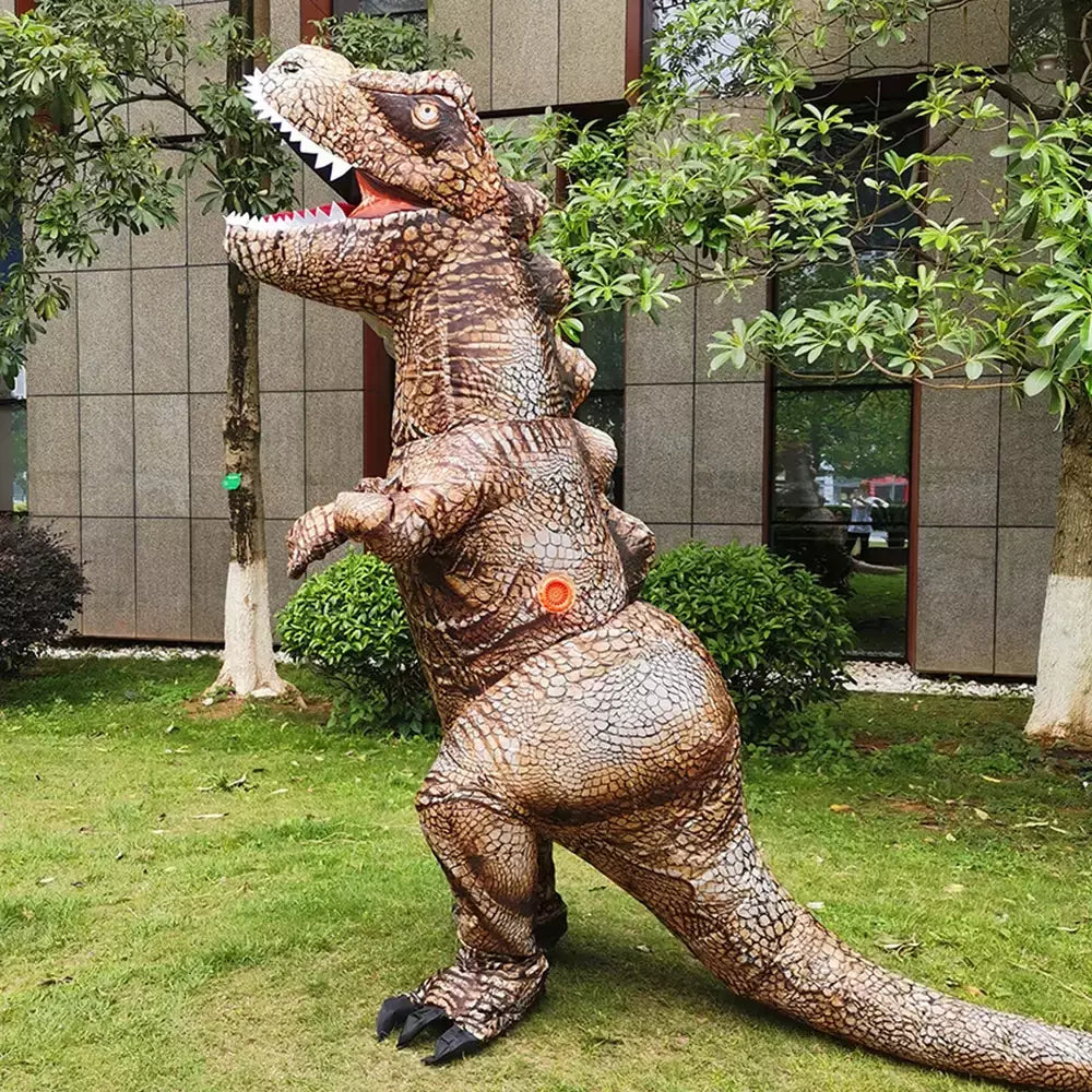 Adulto trajes de dinossauro inflável halloween anime festa cosplay disfraz purim mascote listrado role play roupas para homem mulher