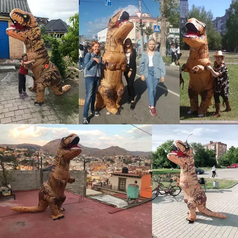 T-Rex-Dinosaur Costume Inflável para Crianças e Adultos, Tyrannosaurus, Role-Playing, Fantasia, Dia das Bruxas, Mascote, Party Apparel