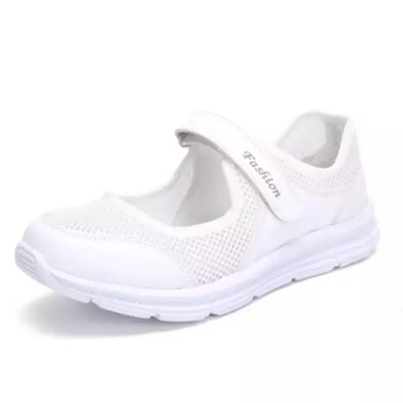 Tênis respirável malha para mulheres, sapatos de verão, vulcanizar, andar, para senhoras