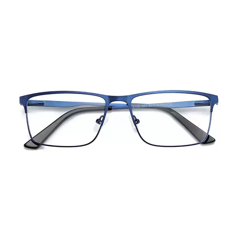 ZENOTTIC 2024 Liga dos homens Titanium Ótico Eyeglass Frame Moda Homens Quadrados Óculos Ultra Light Metal Clássico Sobre o balcão Óculos BT2108