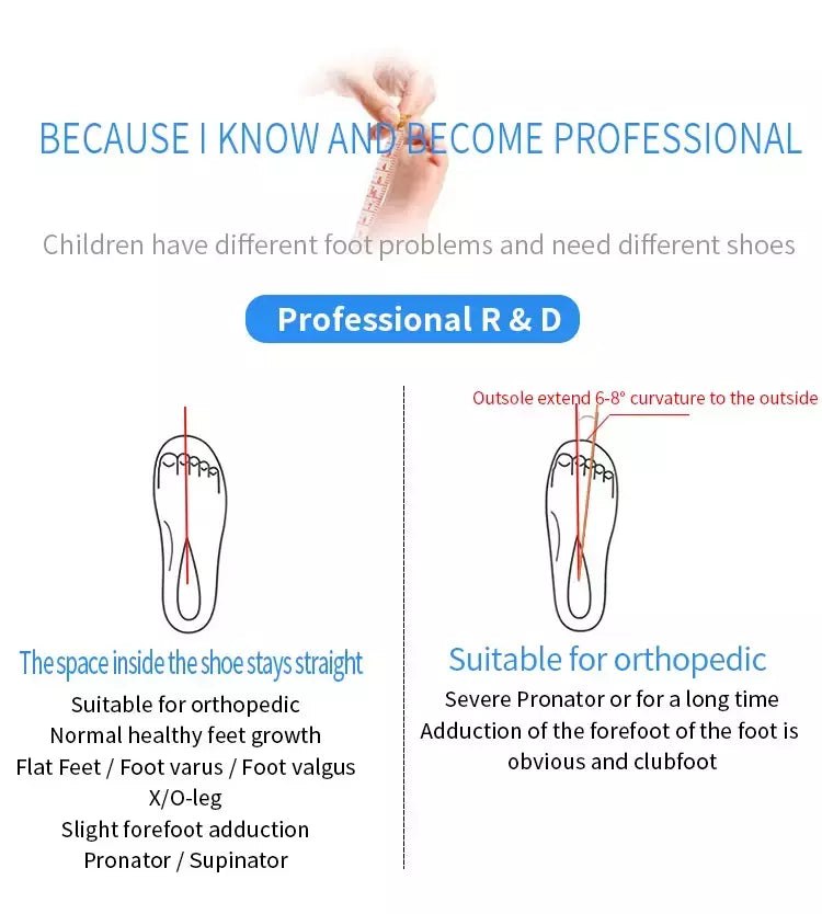 Sapatilhas para crianças, sapatos ortopédicos para crianças, ponta dos pés, suporte de tornozelo alto para caminhada, tênis de sola antiderrapante de fundo duro para meninas meninos pés chatos