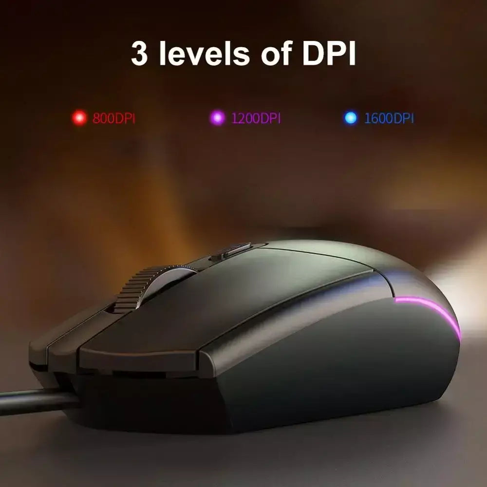 7 led backlight ergonômico wired gaming mouse usb computador óptico mouse gamer dpi ajustável ratos para computador portátil desktop