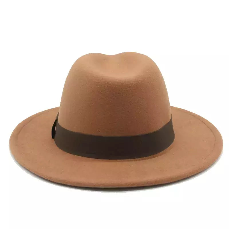 chapeu feminino chapeu chapeu masculino gorro Chapéu fedora mulheres fita banda homens chapéus de aba larga igreja casamento clássico bege branco chapéu do inverno das mulheres dos homens 2021 new gorras hombre