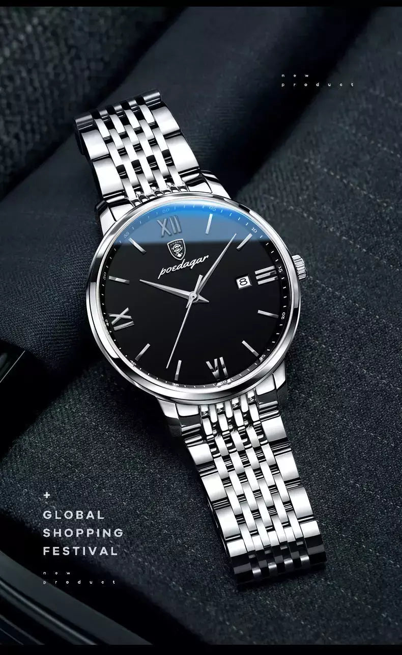 Relógio de quartzo impermeável de luxo masculino, relógios esportivos masculinos, relógio de pulso casual, data relógio, marca superior, 30m, 2024