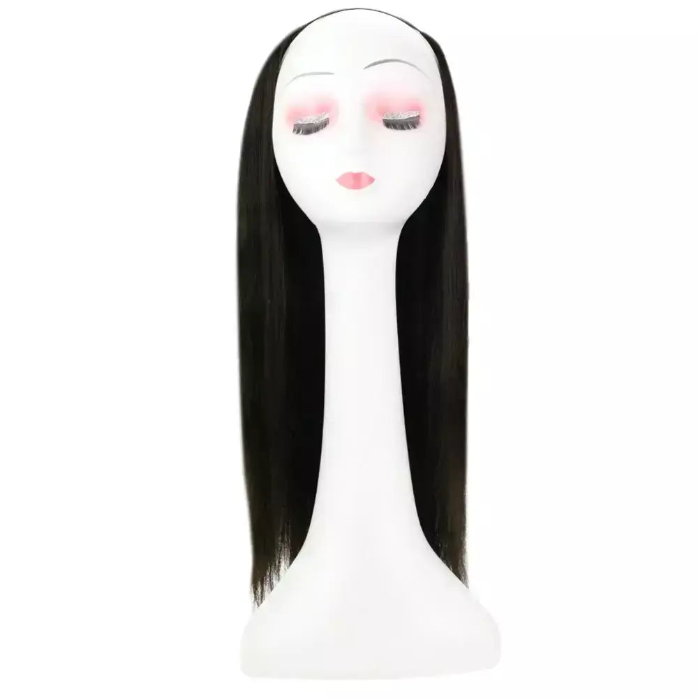 Brilho completo u parte peruca de cabelo humano máquina de cor sólida remy cabelo humano meia peruca clipe em uma peça invisível u forma perucas em linha reta