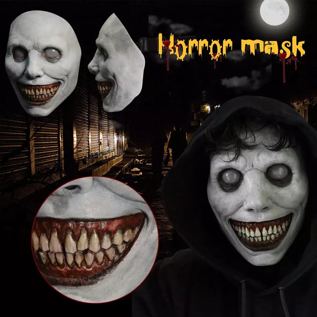 Assustador máscara de halloween demônios sorridentes máscaras faciais de terror o mal cosplay adereços festa masquerade máscara de halloween acessório de roupas