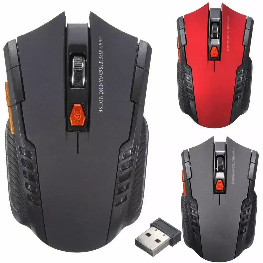 Mini mouse óptico sem fio para jogos de 2,4 GHz e receptor USB 1200 dpi para PC laptop