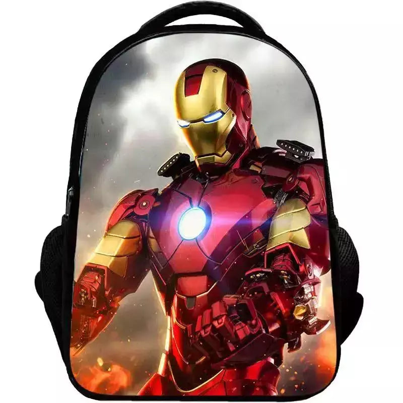Bolsa Escolar Marvel Super Heroes para Crianças, Mochilas Homem de Ferro, Mochila 3D Anime, Bolsa de Viagem Infantil, Meninos, Escola Primária, Novo