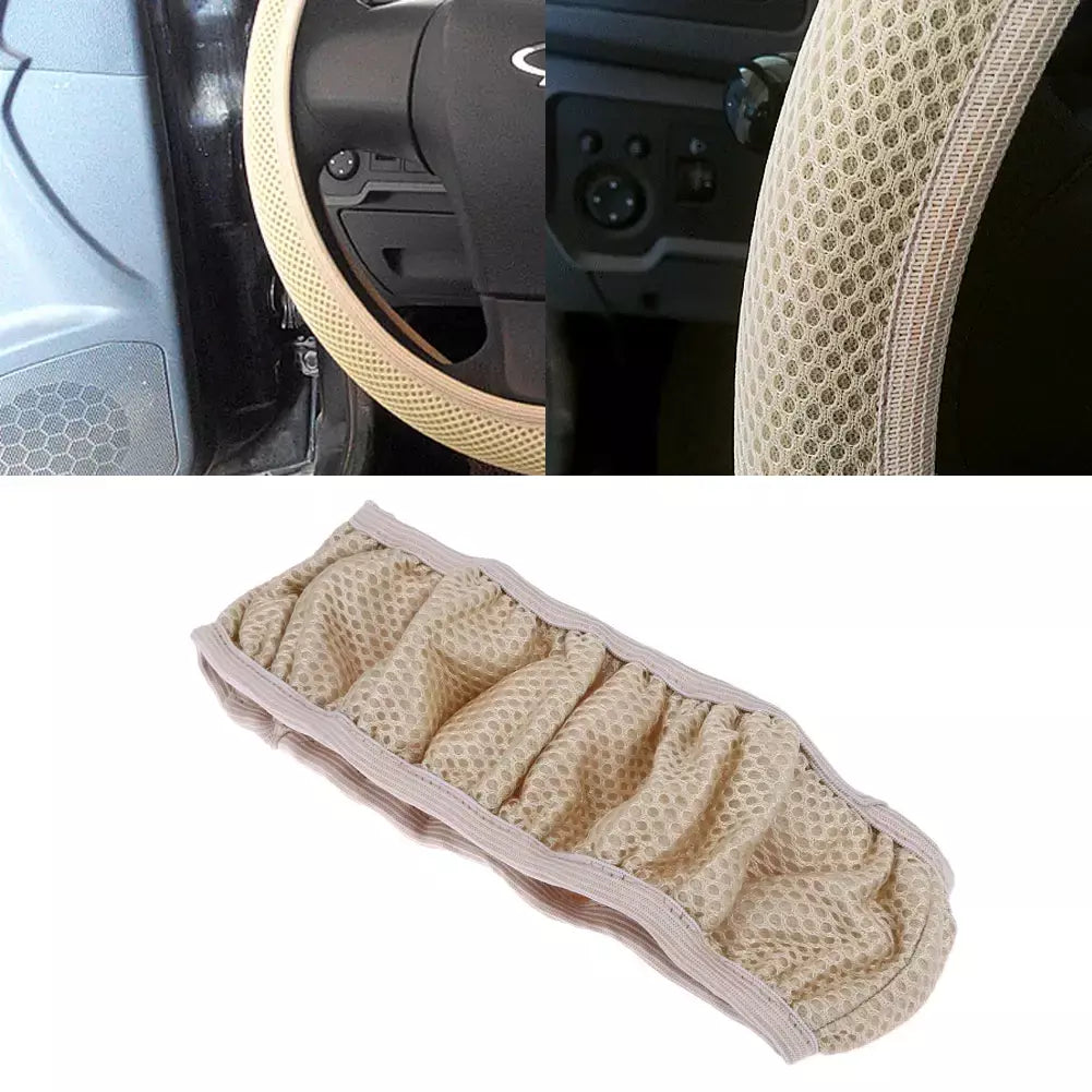 Capas para volante de automóveis, 38cm, freio de mão, 3d, náilon, malha de tecido, não escorregadio, protetor do volante, acessório automotivo
