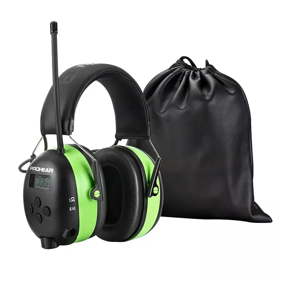 Proteção auditiva fones de ouvido bluetooth protetores de ouvido eletrônicos rádio am/fm 5.0 para corte segurança protetores de ouvido 2000mah bateria de lítio