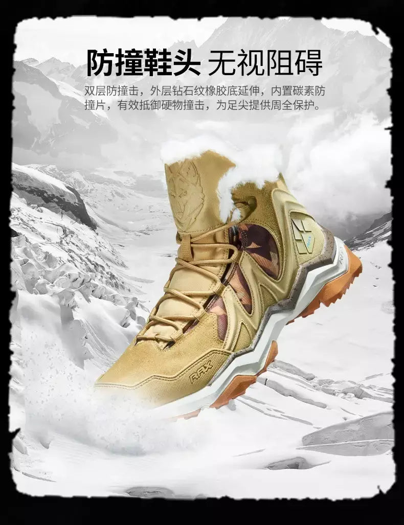 Rax à prova dwaterproof água caminhadas sapatos homens inverno ao ar livre tênis para homens botas de neve de pelúcia montanha botas de neve turismo ao ar livre sapato de corrida