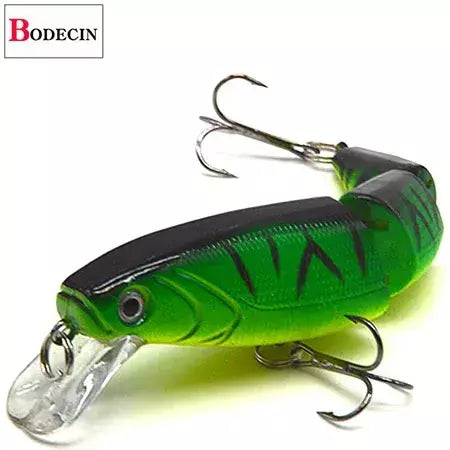 Multi seção robalo iscas de pesca duras olhos 3d 1 pçs crankbaits minnow swimbait falso duro isca artificial wobblers carpa enfrentar