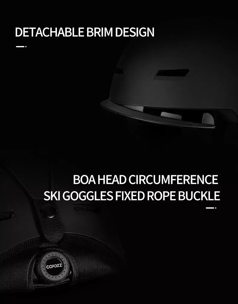Copozz novo capacete de esqui dos desenhos animados meio coberto anti-impacto capacete de segurança ciclismo esqui snowboard capacete esportivo para adultos e crianças