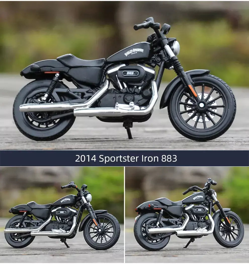 Maisto 1:18 Harley Davidson 2022 Sportster Iron 883 Veículos fundidos colecionáveis Hobbies Modelo de motocicleta Brinquedos