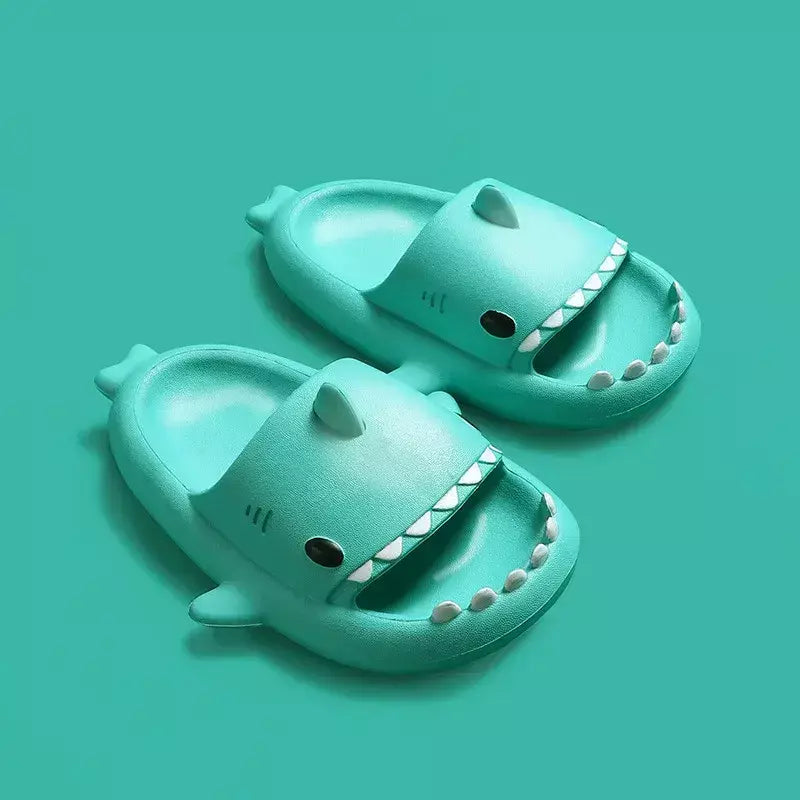 Crianças chinelos dos desenhos animados sandálias de tubarão verão meninos meninas bebê crianças sapatos sola macia antiderrapante
