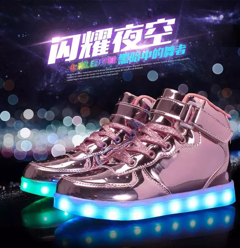 Tamanho 25-46 led sapatos com luzes brilhantes led chinelos para crianças & adulto feminino tenis para crianças meninos meninas sapatilhas luminosas