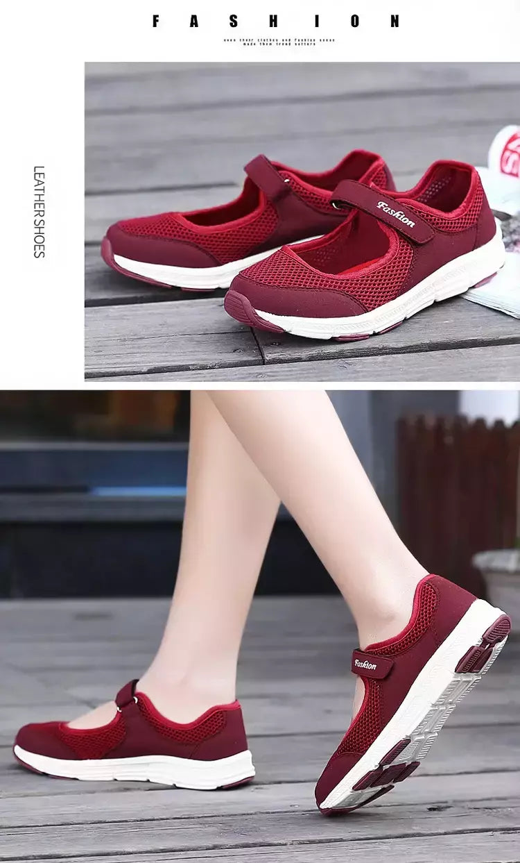 Tênis respirável malha para mulheres, sapatos de verão, vulcanizar, andar, para senhoras