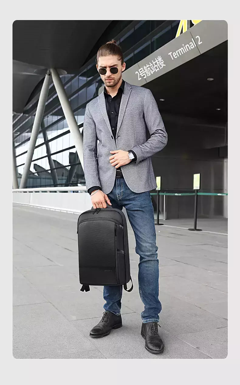 BANGE-Mochila Laptop impermeável para homens, bolsas de ombro leves escaláveis para homens, negócios e viagens, moda clássica, viagens e motociclista, 15,6";;VERDADEIRO;;"Blue,43 x 31 x 7 cm