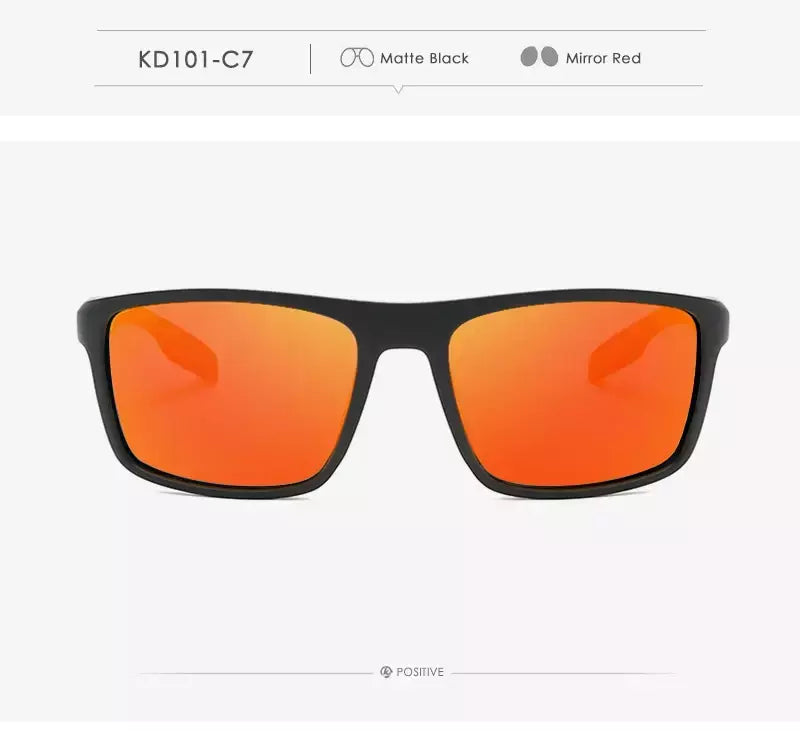 Óculos de sol ultra leves Kdeam retangulares para homens e mulheres, TAC polarizado, lente espessura, óculos de sol para condução, esportes, Cat.3, TR90, 1.1mm