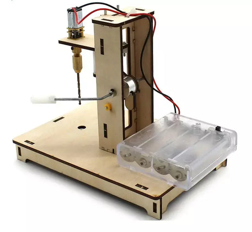 Mini broca de mesa estudantes ciência e tecnologia pequena produção invenção diy placa madeira perfuração modelo ferramentas
