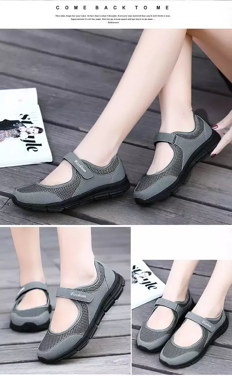 Tênis respirável malha para mulheres, sapatos de verão, vulcanizar, andar, para senhoras