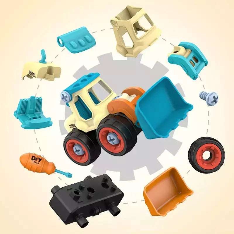 Porca Desmontagem Carregando Descarga Engenharia Caminhão Escavadeira Bulldozer Montessori Educação Brinquedo Criança Parafuso Criativo Ferramenta Carro